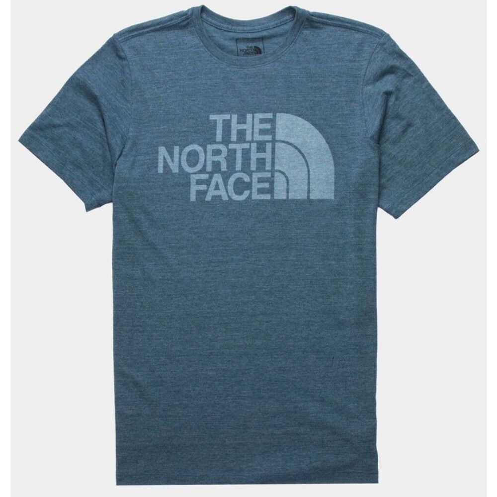 THE NORTH FACE shirt blue Half Dome Triblend Mens T-Shirt size medium
